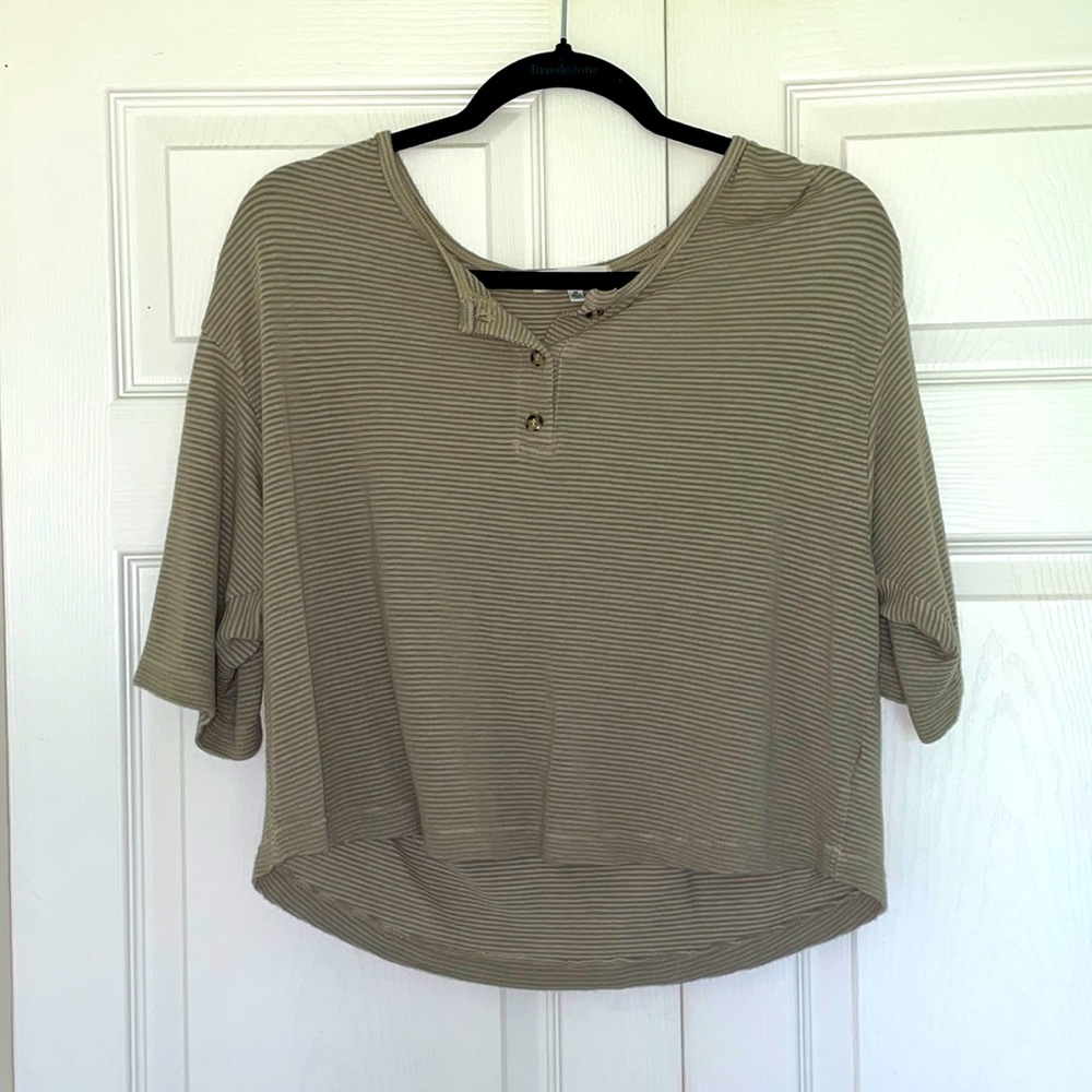 Urban Outfitters Cropped Henley